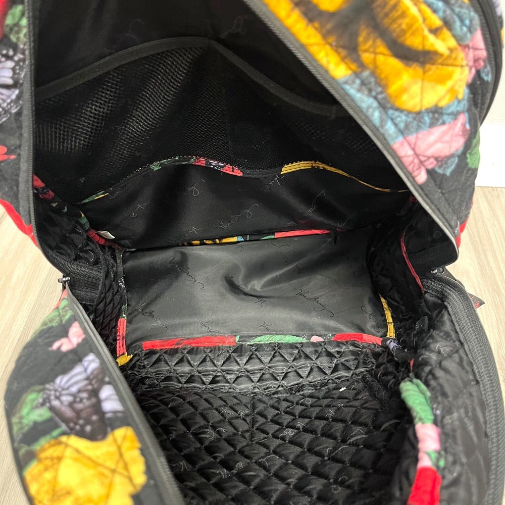 Vera Bradley Backpack OS Havana Rose Floral & Butterfly Quilted Campus Tech - Picture 8 of 12